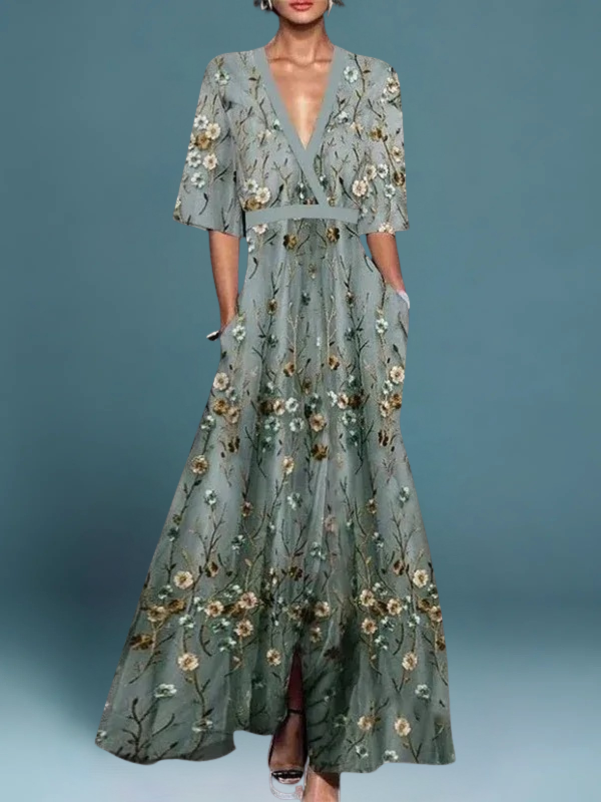 Osenda -Elegant floral long dress